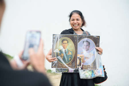 BANGKOK,THAILAND-DEC5,2016:The death of Thai beloved king rama9 on 13 October,2016 makes the people being in mourning.のeditorial素材