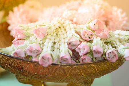 Flowers are bunched in a bunch for the Buddha.の写真素材