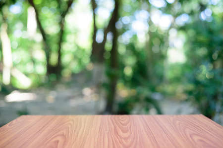 Blur background, The Beautifully patterned wooden in the greengardenの写真素材