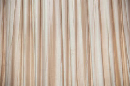The bottom of the curtain of the cream.の写真素材