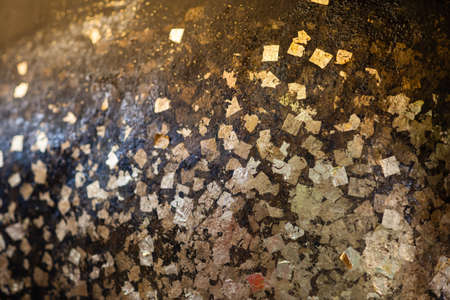 Blur background, The gold foil was closed at the mercy. By faith, the faith of the people.