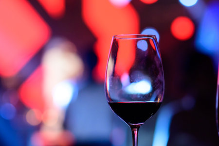 Waitress holding wine serving for tonight's party