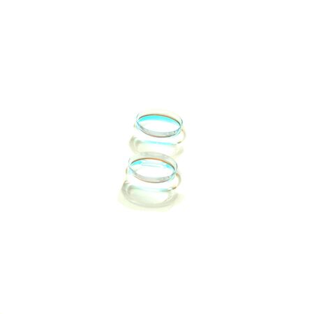 Two contact lenses isolated on white background.Square frame.の写真素材