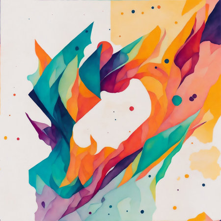 Abstract colorful watercolor background.Generative aiの素材