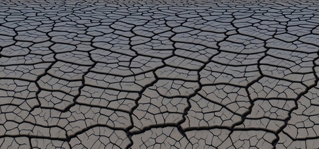 Dried up earth due to global warming.Cimate change.の素材