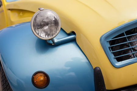 Close up detail of a vintage carの写真素材