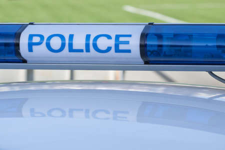 police car sign. siren light