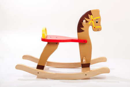 wooden rocking horse. Children toyの写真素材