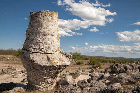 Stone Forest near Varna, Bulgaria, Pobiti kamani, rock phenomenonの写真素材
