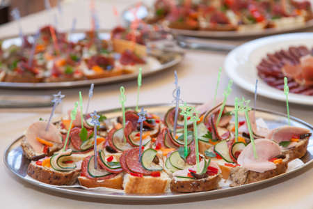 Party platter of sandwiches. Catering food