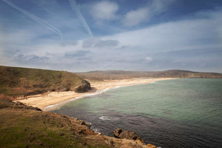 Beautiful wild beach in south coast of Black Sea, Sinemorec, Bulgaria.の写真素材