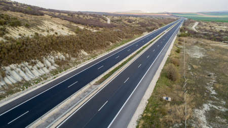 Aerial view of highway.の写真素材