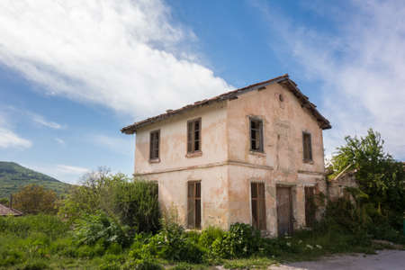 Old abandoned village houseの写真素材