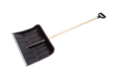 Black snow shovel, isolatedの写真素材