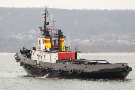 Tug boat in the port