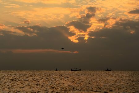 Fishing boat in thai sea, Thailandの写真素材