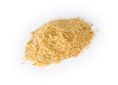 Pile of blended ground flax seeds powderの写真素材