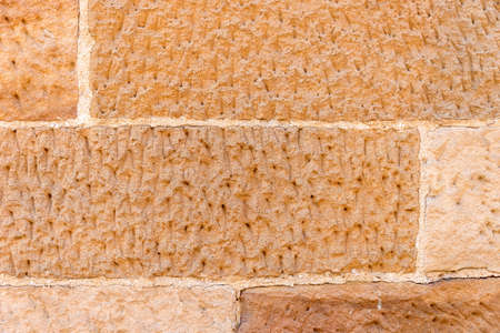 Closeup of orange bricks as part of old building in Sydneyの写真素材
