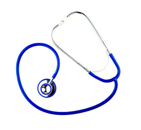 stethoscope isolated on whiteの写真素材
