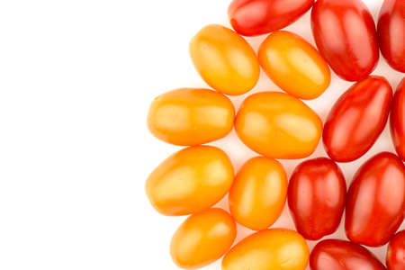 Gold and red cherry grape tomatoesの写真素材
