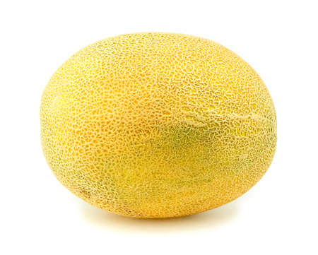 Isolated organic juicy cantaloupe on white in studioの写真素材