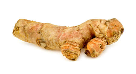 Turmeric haldi isolated on whiteの写真素材
