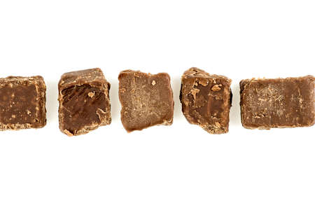 Aerial background of fudge dessert with copyspaceの写真素材