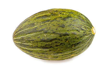 Christmas melon isolated on whiteの写真素材