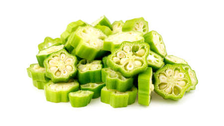 Okra bhindi isolatedの写真素材