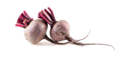 Fresh beetroots for juicing isolated on whiteの写真素材