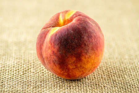 Macro of ripe sweet peach fruitの写真素材