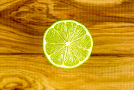 Segment of light green lime citrus fruitの写真素材