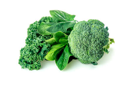 Healthy greens with broccoli, spinach and kaleの写真素材