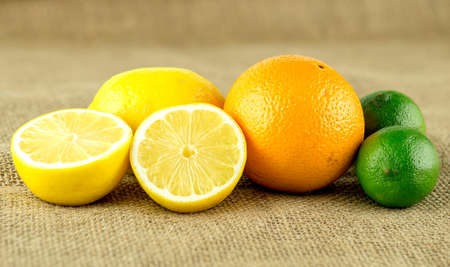 Farm fresh lemons and sweet orangeの写真素材