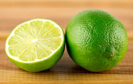 Macro of beautiful fresh lime fruitsの写真素材