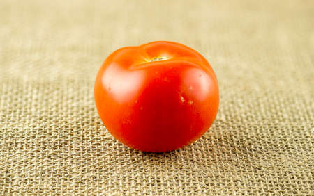 Macro of juicy round tomatoの写真素材