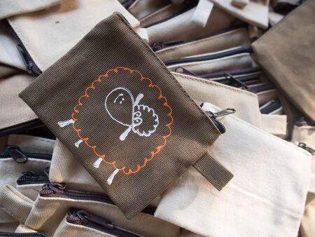 Small bags for money. brown color