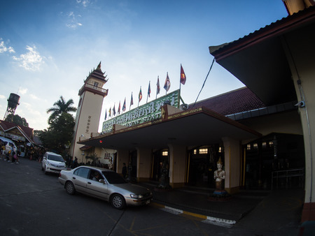 railway station in Chiangmai, North of Thailandのeditorial素材