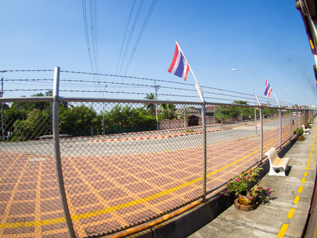 on the ways in Thai Train, Thailandの写真素材