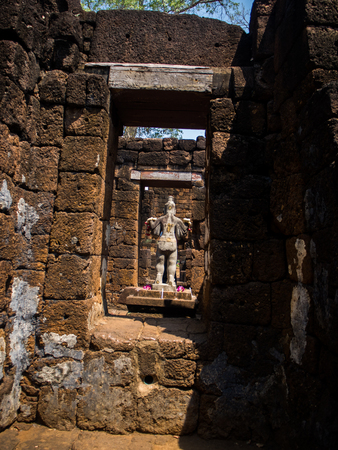 Ancient thai castle or Prasat Muang Singh in Kanjanaburi , Thailand.のeditorial素材