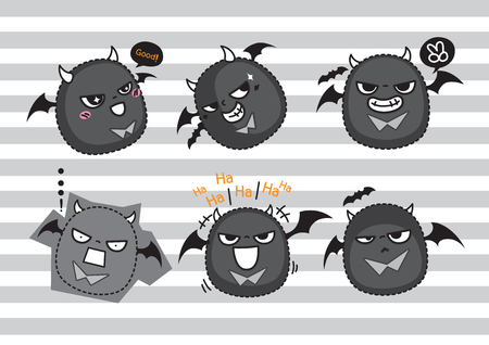 Vector cute devil character, illustration.のイラスト素材