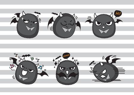 Vector cute devil character illustration.のイラスト素材