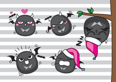 Vector cute devil character illustration.のイラスト素材