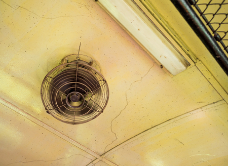 Ceiling Fan of Local Train inThailand.の写真素材