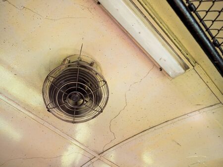 Ceiling Fan of Local Train inThailand.の写真素材