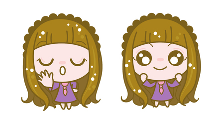 Woman Collection Set, Happy timeのイラスト素材