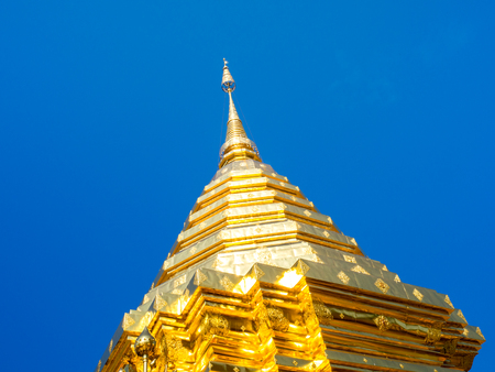 Wat Phrathat Doi Suthep Temple in Chiang Mai, Thailandの写真素材
