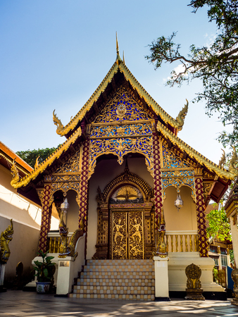 Wat Phrathat Doi Suthep Temple in Chiang Mai, Thailandの写真素材