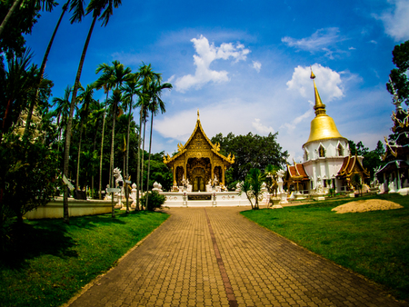 Wat Pa Dara Pirom Lanna architecture, Chiang Mai Thailand.の写真素材