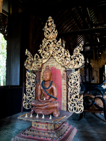 Baandam Museum & Gallery the Thai style traditional wooden house in northern Chiang Rai,Thailand.のeditorial素材